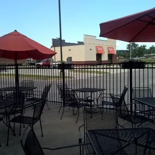 Enjoy the outdoors on our private patio.