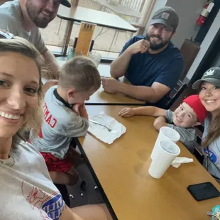 Family @ large table!