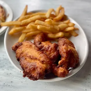 waffle battered chicken strips (kids meal)