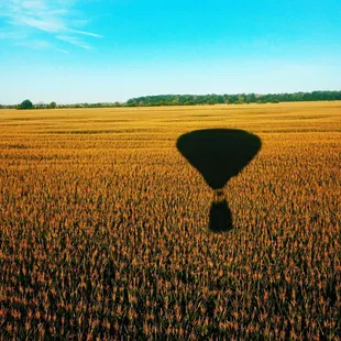 This is the passengers view as the balloon gracefully soars over the countryside!