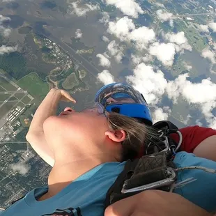 This was when we first jumped out of the plane. To the left you can see Amelia Island Airport.