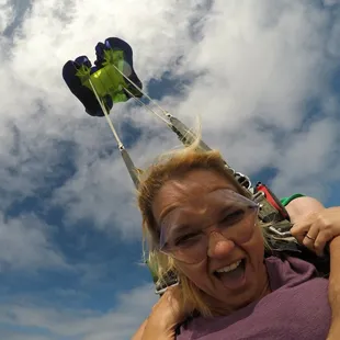 When the parachute opens.