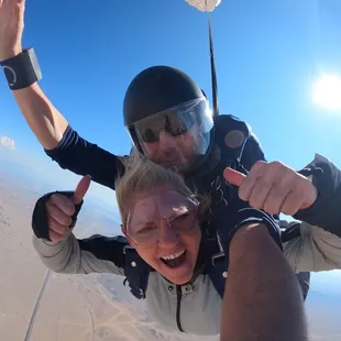 Just out of the plane