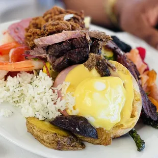 a plate of food on a table