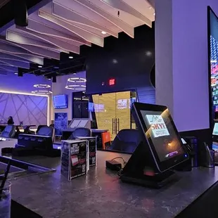 Bar area facing the main entrance/exit