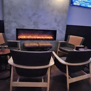 Fireplace seating nook