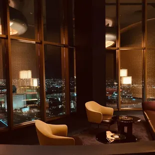 Lounge seating with panoramic views