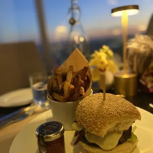 Bacon Cheese Burger &amp; Fries