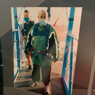 Wasn't sure why I needed to wear the mask but I probably would have dropped it so oh well.