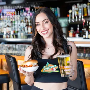 Beer, food, and bowling!