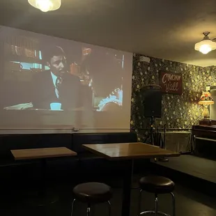Showing an obscure movie on a Tuesday night with the sound.