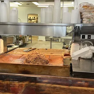 a man preparing food