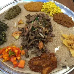 Veggie combo and beef