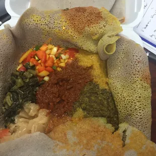 Veggie combo for one. (Take out)