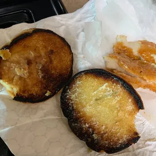 Consistently burned buns.