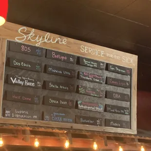 the menu