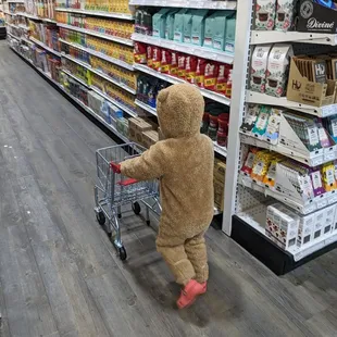 Love the little shopping carts for kids to shop with.