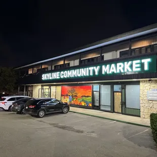 the front of the building