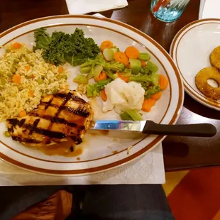 Chicken teriyaki! With Rice and veggies!