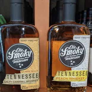 two bottles of tennessee tennessee whiskey