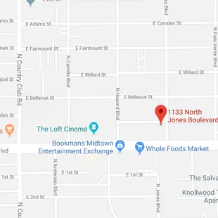 We are located 3 blocks east of Country Club and one block north of Speedway!