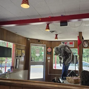 Werewolf guarding the door.