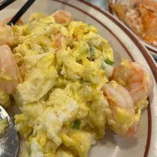 My go to dish always; shrimp w scrambled egg