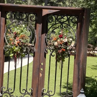 The decorated bridal gate, entrance to the ceremony.
