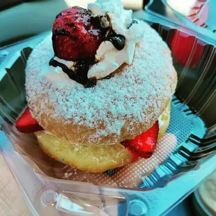 Strawberry donut