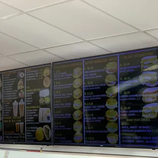 Breakfast sandwich, and sandwich menu