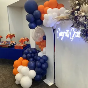 Sweet table with back drop inside the room