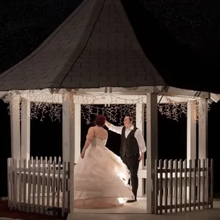 The gazebo at night