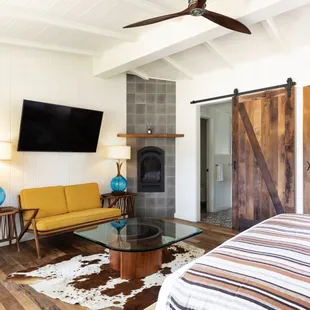 Fireplaces featured in some guest rooms