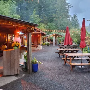 outdoor seating area