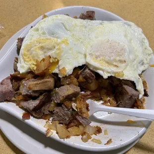I highly recommend the steak skillet. Everything about this dish was amazing.