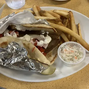 Gyro Pita with Fries