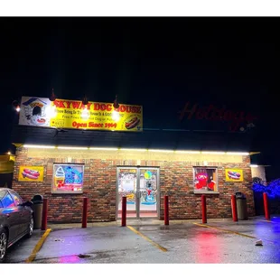 Skyway Dog House by Night .S Ewing Ave/E 95th St Chicago, IL . Drive Thru. HotDogs &amp; Polish Hamburgers Italian Beef Chili Soft Serve . Cool!