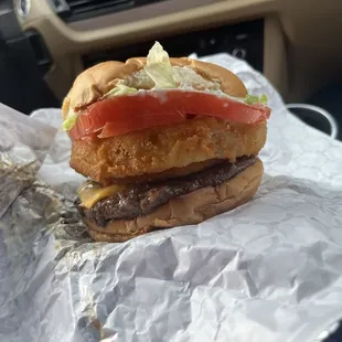 Aunt Ruth's Onion Ring Burger