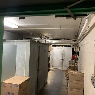 Doorway to basement bathroom