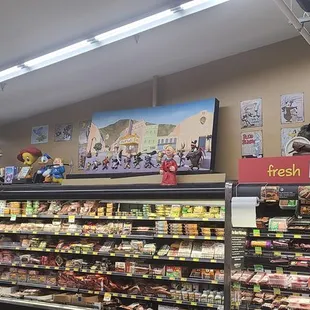 a display of meat and meat products