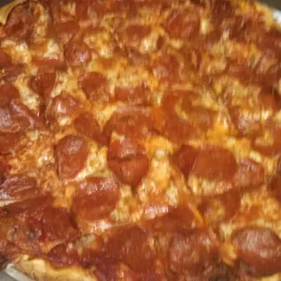 a pepperoni pizza