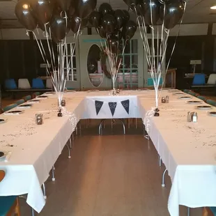 a table set for a party