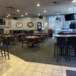 the inside of a restaurant