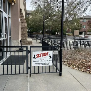 the entrance to a restaurant