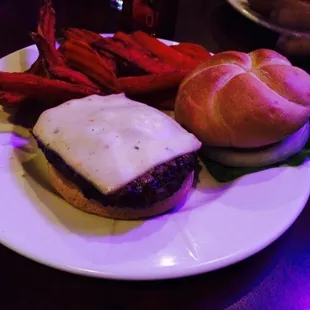 $5 Burger Special with Sweet Potato Fries