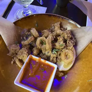 The calamari was very good a little on the salty side though.