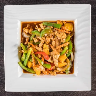 Cashew Mango. Bell pepper,onion,cashew nut,mango sautéed in chili sauce with choice of protein.