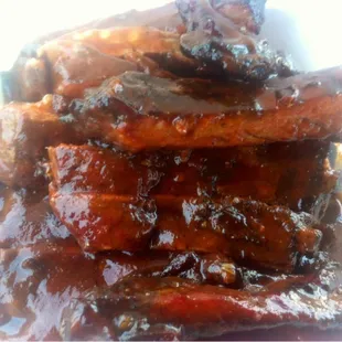 I don't think I can get these ribs home in one piece. Nom..nom