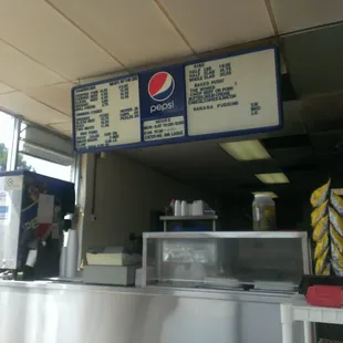 Inside. No seats this is pickup only place