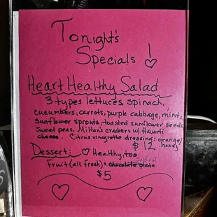 Special for tonight! (2/14/2023)